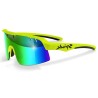Gafas Spiuk Skala amarillo fluor con lentes espejadas verde